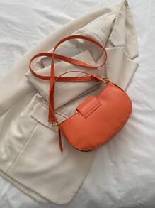 Túi đeo chéo Nữ Có thể điều chỉnh được Tay cầm Top Đúng mốt - trái cam - Xem 2