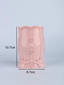 FULL BEAUTY 指甲美容筆收納盒,1入組復古塑料化妝品組織盒,化妝筆組織盒,化妝筆桶,筆氈套筆筒,多功能套,台面梳妝桌和浴室收納,粉紅色,房間,家居,臥室,浴室,房子,粉色房間,客廳裝飾,旅行配件,禮物袋,適用於媽媽,爸爸,男性,朋友,老師,生日,婚禮,桌子,書架,配件,禮品盒,有趣的禮物,儲物,化妝筆架 - 粉色 - 查看 2