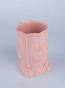 FULL BEAUTY 指甲美容筆收納盒,1入組復古塑料化妝品組織盒,化妝筆組織盒,化妝筆桶,筆氈套筆筒,多功能套,台面梳妝桌和浴室收納,粉紅色,房間,家居,臥室,浴室,房子,粉色房間,客廳裝飾,旅行配件,禮物袋,適用於媽媽,爸爸,男性,朋友,老師,生日,婚禮,桌子,書架,配件,禮品盒,有趣的禮物,儲物,化妝筆架 - 粉色 - 查看 3
