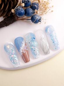 20Pcs 3D Shell & Starfish Design Nail Art Decoration Diy Nail Charms Nail Gems Nail Supplies Nails - Multicolor - View 3