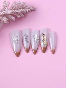 TSZS 10 Cái/gói Ký Hiệu Đô La Mỹ Hợp Kim Hình Trang Trí DIY Móng Tay Quyến Rũ Móng Đá Quý Đồ Dùng Làm Móng - Bạc - Xem 3