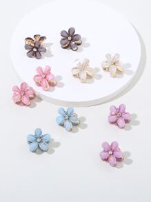 10 chiếc kẹp tóc mini đính đá hình hoa dễ thương, thích hợp làm quà tặng Ngày Valentine, phụ kiện tóc, kẹp càng cua, kẹp hàm, kẹp cài tóc, kẹp tóc mùa thu đông cho trang phục đi nghỉ mát, quà tặng Valentine cho nữ, phụ kiện cần thiết cho kỳ nghỉ hè, bãi biển. - Nhiều màu - Xem 1