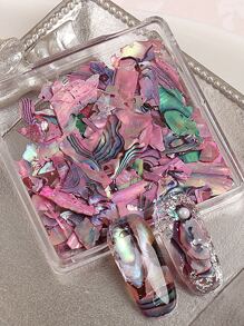 FULL BEAUTY 1 hộp Y2K Aesthetic Mica Slice Nail Art Decoration DIY Nail Charms Nail Gems Nail Supplies - Nhiều màu - Xem 1