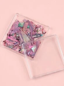 FULL BEAUTY 1 hộp Y2K Aesthetic Mica Slice Nail Art Decoration DIY Nail Charms Nail Gems Nail Supplies - Nhiều màu - Xem 2