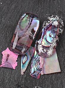 FULL BEAUTY 1 hộp Y2K Aesthetic Mica Slice Nail Art Decoration DIY Nail Charms Nail Gems Nail Supplies - Nhiều màu - Xem 5