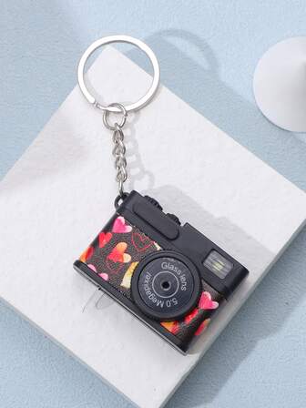 1 件相機造型鑰匙圈吊墜