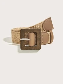 2pcs Women's Bohemian Style Woven Braided Belt, Ideal For Beach Vacation Look Summer, School