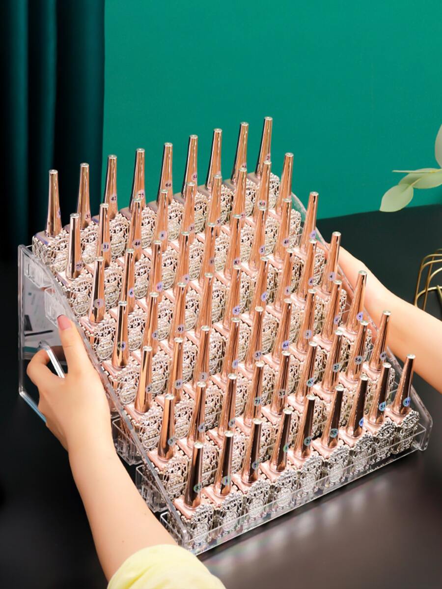 Nail Polish Organizer, 1pc Large Makeup Organizer, Display Rack, Clear