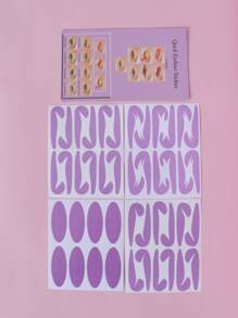 4 pegatinas auxiliares de maquillaje de ojos morados de maquillaje diario para principiantes - Morado - Ver 2
