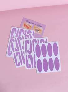 4 pegatinas auxiliares de maquillaje de ojos morados de maquillaje diario para principiantes - Morado - Ver 5
