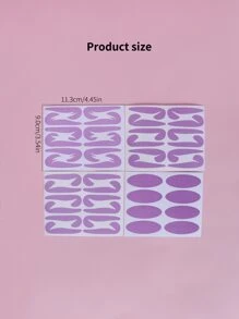 4 pegatinas auxiliares de maquillaje de ojos morados de maquillaje diario para principiantes - Morado - Ver 6