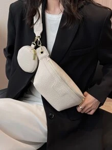 Mini Minimalist Bum Bag With Coin Purse - White - View 1