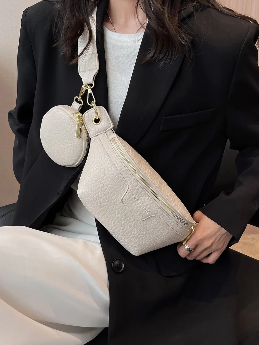 Mini Minimalist Bum Bag With Coin Purse - White - View 1