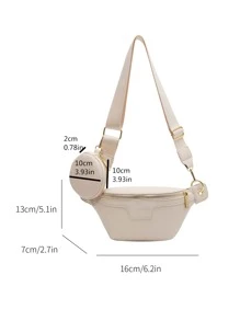 Mini Minimalist Bum Bag With Coin Purse - White - View 3