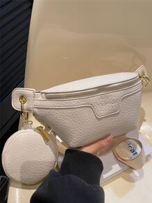 Mini Minimalist Bum Bag With Coin Purse - White - View 6
