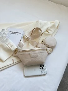 Mini Minimalist Bum Bag With Coin Purse - White - View 7