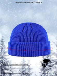 2pcs Men Solid Beanie - Multicolor - View 4