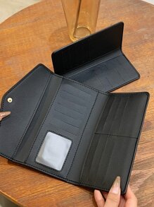 Women's Leopard Print Trifold Long Wallet Clutch Purse, Large Capacity Multi-Card Slots, Essential For Girls, Office Ladies, Travel, Birthday Gift, Fashion & Portable Long Wallet - Multicolor - View 5