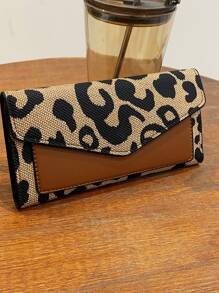 Women's Leopard Print Trifold Long Wallet Clutch Purse, Large Capacity Multi-Card Slots, Essential For Girls, Office Ladies, Travel, Birthday Gift, Fashion & Portable Long Wallet - Multicolor - View 4