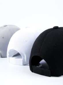 3入組男士素色可調節休閒棒球帽適合戶外