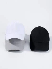 3入組男士素色可調節休閒棒球帽適合戶外