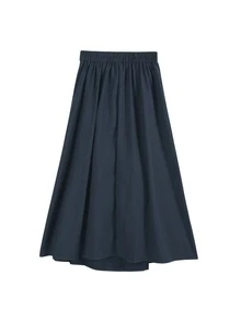 Solid Pleated Skirt - Dark Grey - View 2