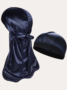 Khăn quấn đầu & Durag dành cho nam - Màu xanh hải quân - Xem 1