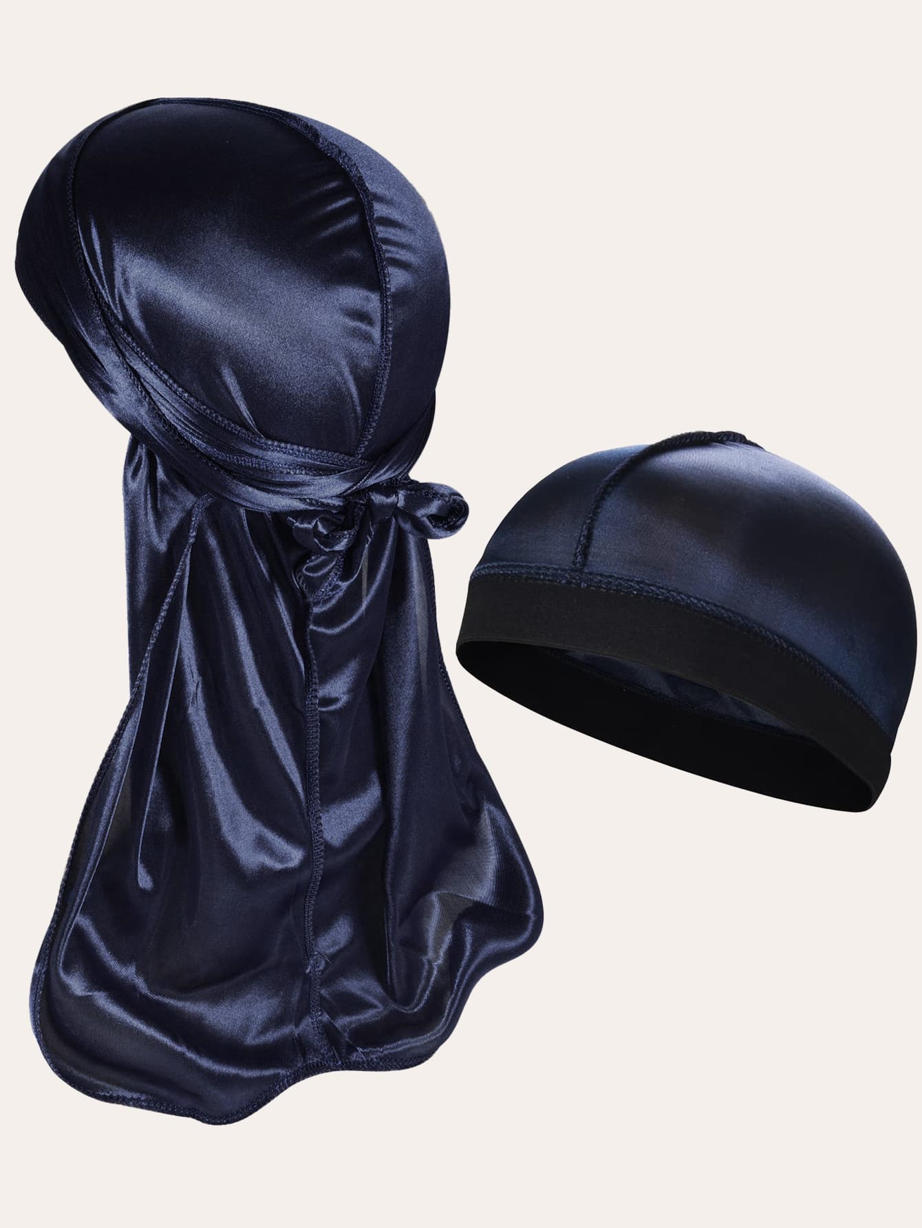 Khăn quấn đầu & Durag dành cho nam - Màu xanh hải quân - Xem 1