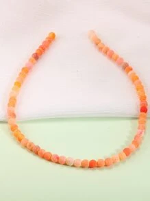 Hombres 1 hebra Accesorio de joya DIY cuenta - Naranja - Ver 3