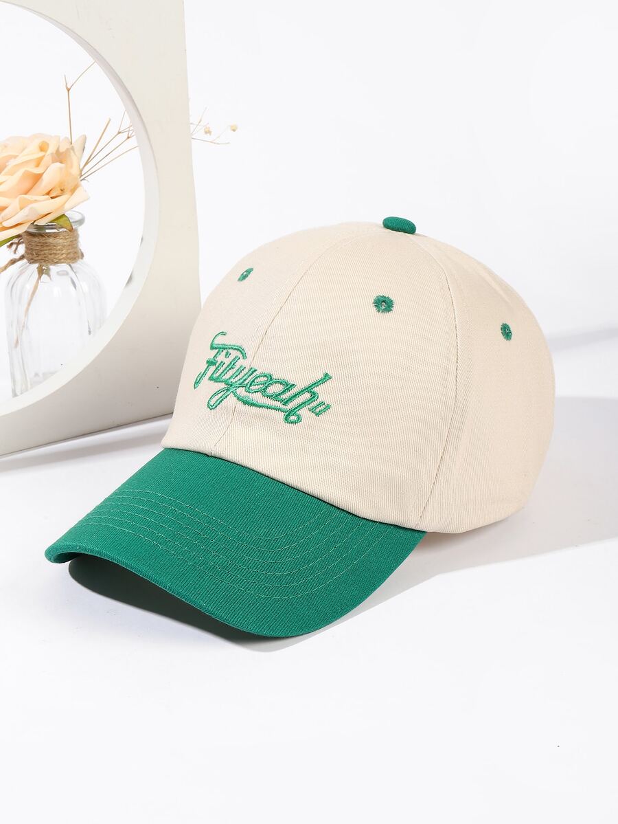 男士字母刺繡棒球帽 - 米色 - 查看 1