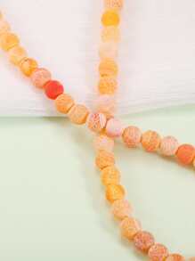 Hombres 1 hebra Accesorio de joya DIY cuenta - Naranja - Ver 4