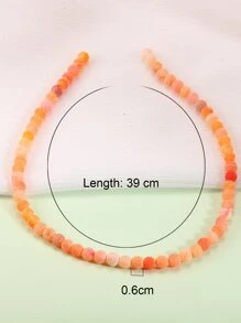 Hombres 1 hebra Accesorio de joya DIY cuenta - Naranja - Ver 5