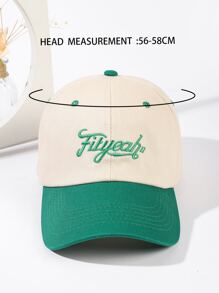 男士字母刺繡棒球帽 - 米色 - 查看 4