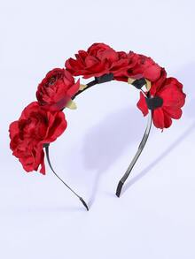 Diadema con diseño de flor - Rojo - Ver 4
