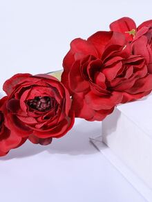 Diadema con diseño de flor - Rojo - Ver 5