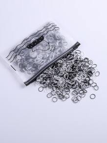 1500 chiếc dây buộc tóc chắc chắn thông thường - Đen và trắng - Xem 2