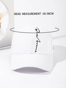 1pc Fashion Men Men Embroidered Baseball Cap - White - View 4