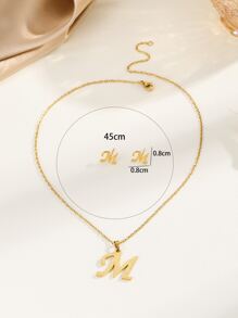 Bộ trang sức trang trí chữ cái 3 cái / bộ - Vàng - Xem 5