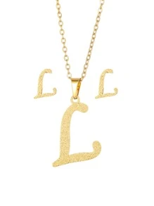 Bộ trang sức trang trí chữ cái 3 cái / bộ - Vàng - Xem 27