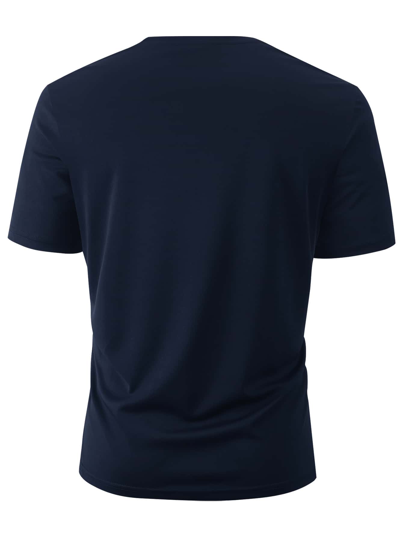 Manfinity LEGND Men Eagle Print Tee - Navy Blue - View 2