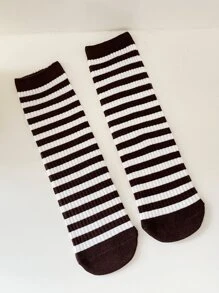 Niños Calcetines altos con patrón de rayas - Multicolor - Ver 3