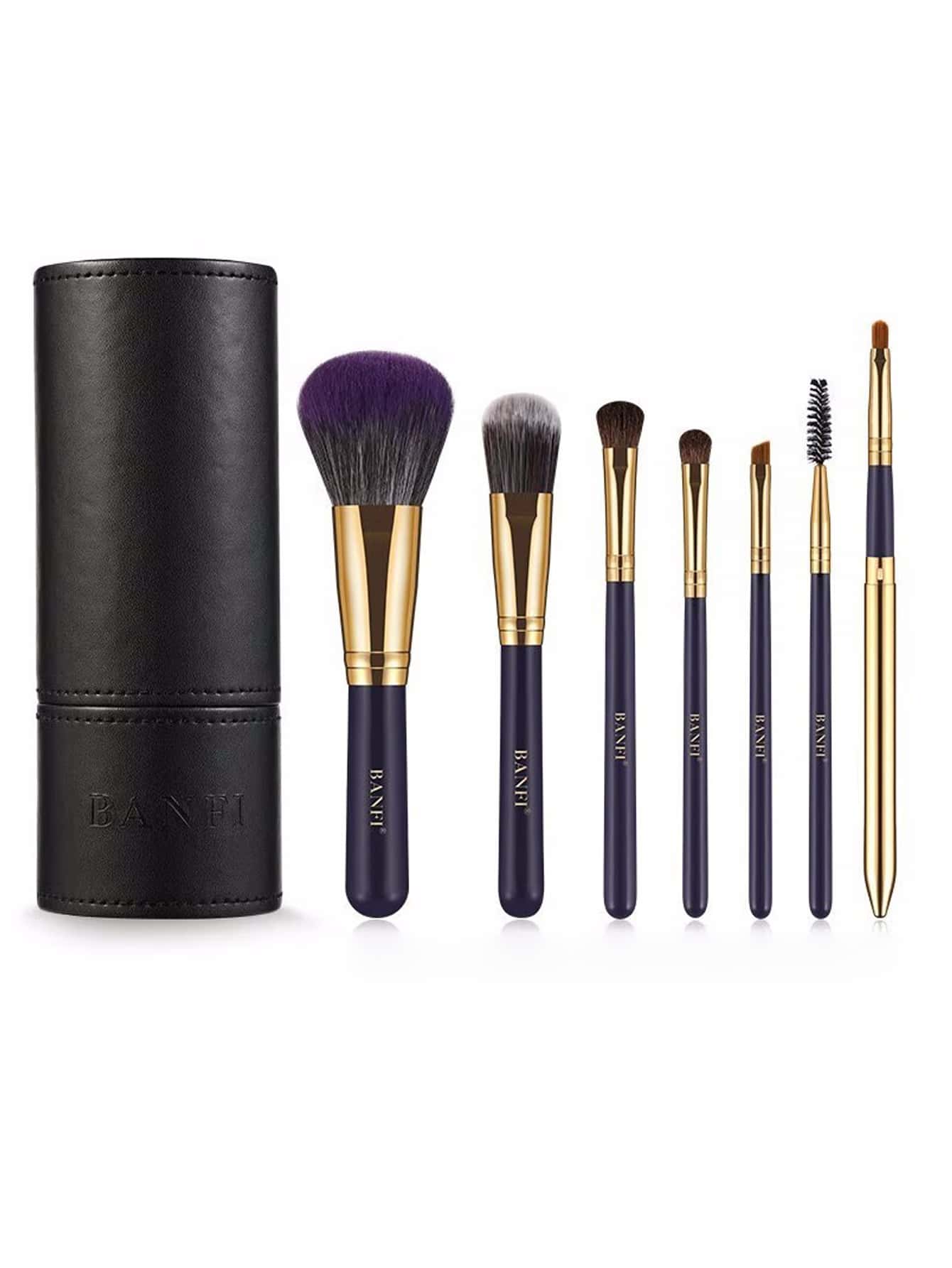 BANFI Bộ 7 cọ trang điểm & Hộp đựng 1 cọ, Bộ cọ tán phấn mắt bằng sợi tổng hợp cao cấp, Dụng cụ mỹ phẩm cho mặt và mắt, Bộ cọ, Bộ cọ trang điểm, Bộ cọ trang điểm, Bộ trang điểm hoàn chỉnh, Bộ cọ trang điểm, Bộ trang điểm hoàn chỉnh, Bộ cọ, Bộ cọ trang điểm, Bộ quà tặng trang điểm, Bộ - Nhiều màu - Xem 1