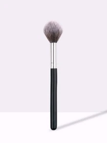1pc Black Flame Shaped Blush Brush With Soft Bristles For Highlighter Makeup,Foundation Brush,Concealer Brush,Blush Brush,Contour Brush,Blush Brush,Bronzer Brush,Powder Brush,Foundation Brush,Blush Brush - Black - View 2