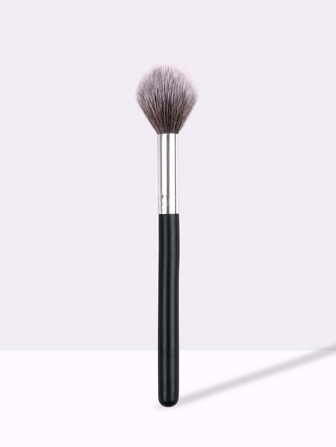 1pc Black Flame Shaped Blush Brush With Soft Bristles For Highlighter Makeup,Foundation Brush,Concealer Brush,Blush Brush,Contour Brush,Blush Brush,Bronzer Brush,Powder Brush,Foundation Brush,Blush Brush,Giveaways
