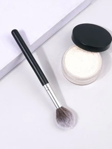 1pc Black Flame Shaped Blush Brush With Soft Bristles For Highlighter Makeup,Foundation Brush,Concealer Brush,Blush Brush,Contour Brush,Blush Brush,Bronzer Brush,Powder Brush,Foundation Brush,Blush Brush - Black - View 5