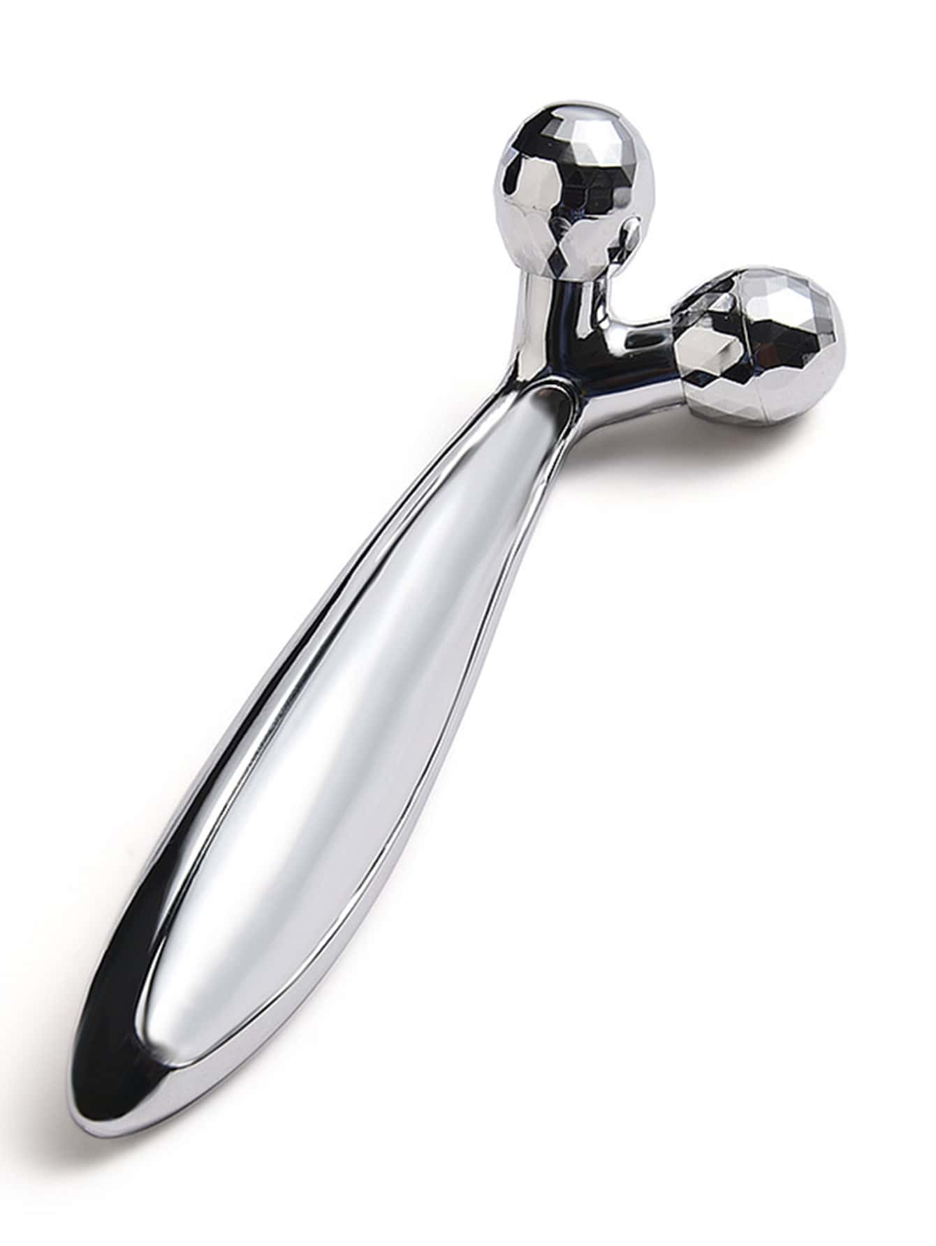 1pc Facial Massage Roller,Beauty,Skin Care Products,Spa,Self Care,Skin Care Tools,Face Care,Esthetician Supplies,Massage,Face Massage Tool,Face Roller - Silver - View 1