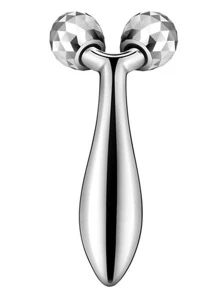 1pc Facial Massage Roller,Beauty,Skin Care Products,Spa,Self Care,Skin Care Tools,Face Care,Esthetician Supplies,Massage,Face Massage Tool,Face Roller - Silver - View 2