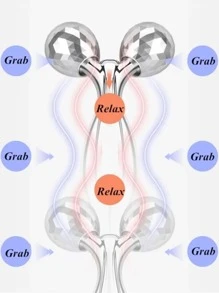 1pc Facial Massage Roller,Beauty,Skin Care Products,Spa,Self Care,Skin Care Tools,Face Care,Esthetician Supplies,Massage,Face Massage Tool,Face Roller - Silver - View 7