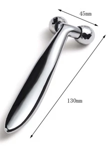 1pc Facial Massage Roller,Beauty,Skin Care Products,Spa,Self Care,Skin Care Tools,Face Care,Esthetician Supplies,Massage,Face Massage Tool,Face Roller - Silver - View 3