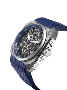 Men Hollow Out Mechanical Watch - Clear - View 6